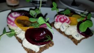 Beet tostadas at Plant Miami in Miami