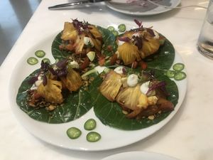 Jackfruit and pineapple at Plant Miami in Miami