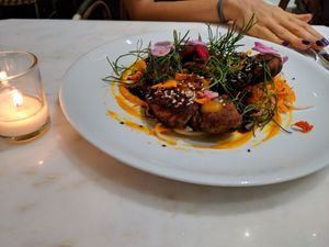 Lion's mane mushroom dish with ginger at Plant Miami in Miami