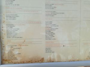 green dot is vegan at Cafe Cafe in Eilat