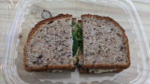 Chickpea of the Sea (faux tuna) sandwich at Karma Kitchen & Juicery in Mystic