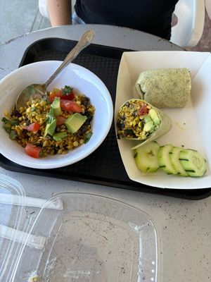  Mexican bowl + Mexican bowl as a wrap   at Karma Kitchen & Juicery in Mystic