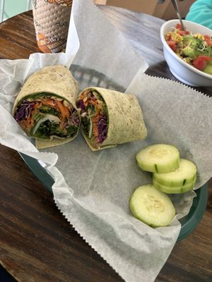 Delicious Thai wrap  at Karma Kitchen & Juicery in Mystic
