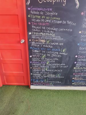 menu of the day at Heladeria Keene's in Panama City