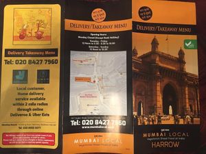 Menu at Mumbai Local - Harrow in North West London