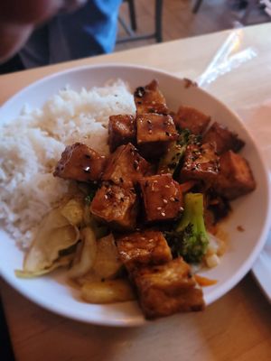 Teriyaki Tofu...great taste. at Fire Street Food in Savannah