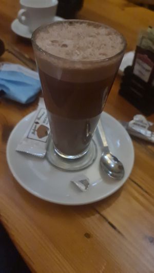 Vegan hot chocolate at Coogi's Restaurant in Mdina