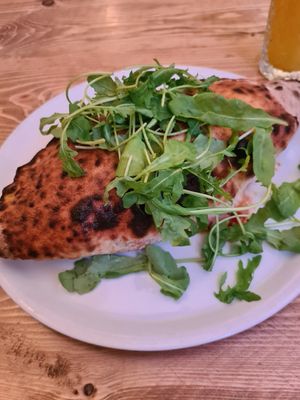 Delicious vegan calzone at Coogi's Restaurant in Mdina