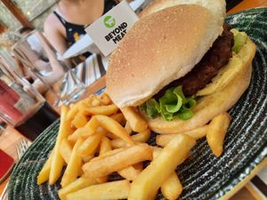 Vegan burger at Coogi's Restaurant in Mdina