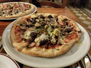 Pizza at the original Coogi restaurant at Coogi's Restaurant in Mdina
