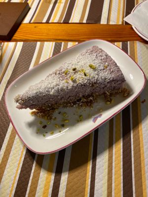 vegan strawberry and coconut cake ! it was light but maybe too sweet for my taste! maybe take a fruit salad if you dont like sweet desserts at Coogi's Restaurant in Mdina