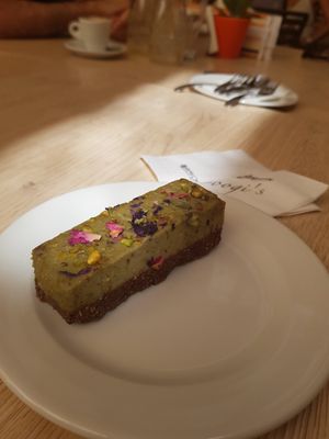 Vegan cake, raw at Coogi's Restaurant in Mdina