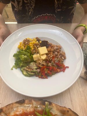 Vegan power bowl, delicious! at Coogi's Restaurant in Mdina