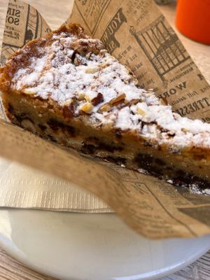 Almond and choc chip slice  at Coogi's Restaurant in Mdina