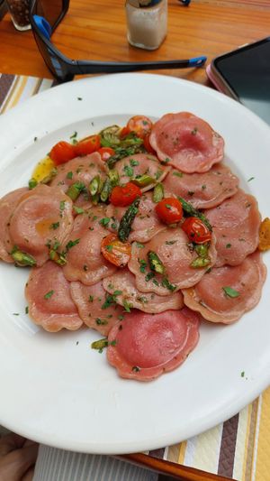 Beetroot ravioli at Coogi's Restaurant in Mdina