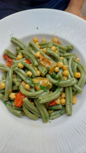 Spirulina pasta at Coogi's Restaurant in Mdina