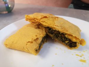 Callaloo Pattie at Vegan Flavours in South East London