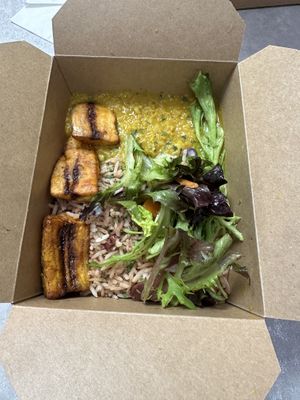 Dahl, rice and beans   at Vegan Flavours in South East London