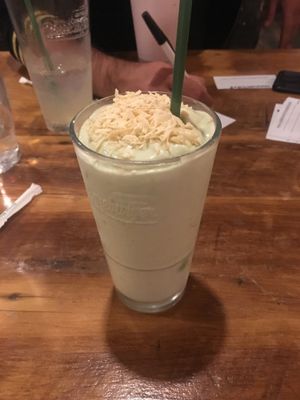 Avocado milkshake at Bareburger in Astoria
