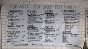 Menu at Cuppa in Ogden