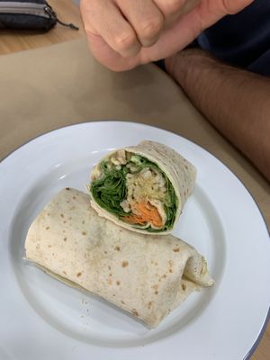 Thai burrito. This very fresh and flavorful. Highly recommended    at Verdetariano in Sevilla