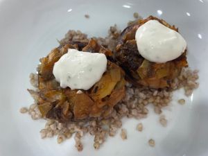 Stuffed mushrooms with garlic aïoli   at Verdetariano in Sevilla