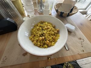 Curry chickpea rice   at Verdetariano in Sevilla