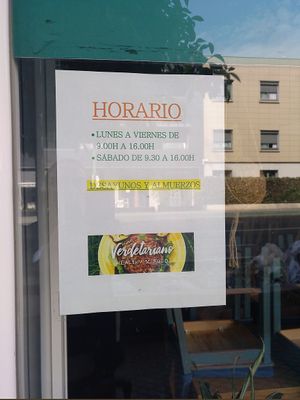 Opening time so as 31/03/2019 at Verdetariano in Sevilla
