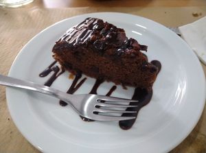 Bizcocho de chocolate at Verdetariano in Sevilla