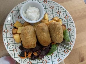 Croquetas  at Verdetariano in Sevilla