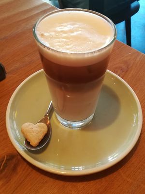 Iced Latte with soy milk at Hier & Jetzt in Soest