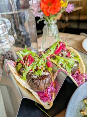 Aubergine tacos at The Fig in Rye