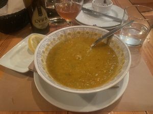 They sad it’s vegatable (vegan) soup  at Tamam in Crete