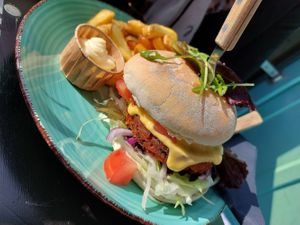 Pomodoro cheese burger at Dr.Plant in Leeuwarden