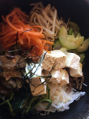 Bibimbap Bowl with Tofu (no egg) - Delish! at Kabuki Korean Cafe in Wilmington