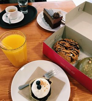 The blueberry cupcake was amazing (and gluten-free as well!) at Vegan Food & Sweet Bar in Brno