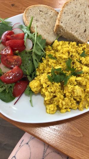 Breakfast in the Vegan sweet bar at Vegan Food & Sweet Bar in Brno