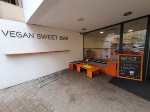 Vegan sweet bar at Vegan Food & Sweet Bar in Brno