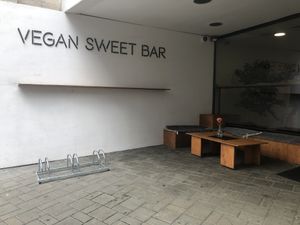 Outside seating area  at Vegan Food & Sweet Bar in Brno