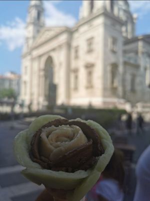 Kiwi banana, chocolate, basil lemon at Gelarto Rosa - Szent István in Budapest