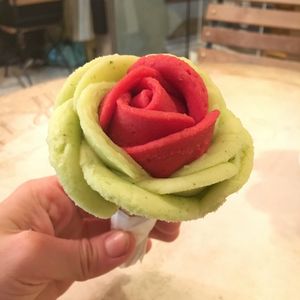 Basil & lemon and Raspberry  at Gelarto Rosa - Szent István in Budapest