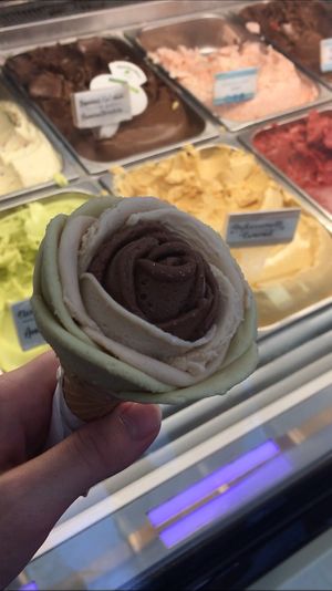 Chocolate, hazelnut and pistachio  at Gelarto Rosa - Szent István in Budapest
