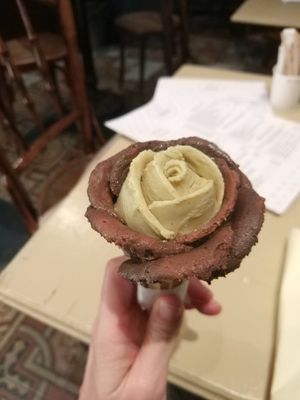 vegan pistachio and chocolate at Gelarto Rosa - Szent István in Budapest
