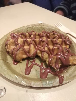 Avocado waffle + nutella at Gelarto Rosa - Szent István in Budapest