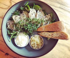 Vegan Polish dumplings... yummy! at OKO - Cultural Melting Point in Amsterdam