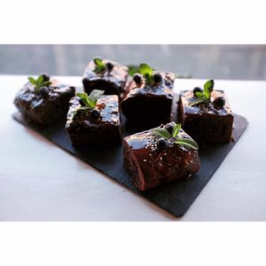 vegan brownies ...  at OKO - Cultural Melting Point in Amsterdam