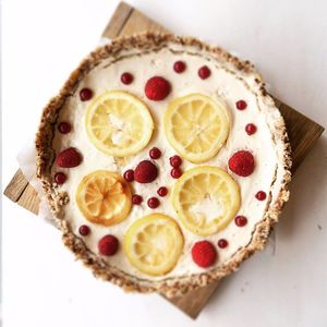 Vegan cheesecake at OKO - Cultural Melting Point in Amsterdam