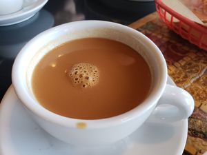 Vegan chaiade woth coconut milk at Nawab in Wilmington