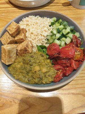 Buddha bowl with tofu at Clean Cut Kitchen in Nottingham