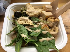 Grilled tofu protein box at Clean Cut Kitchen in Nottingham